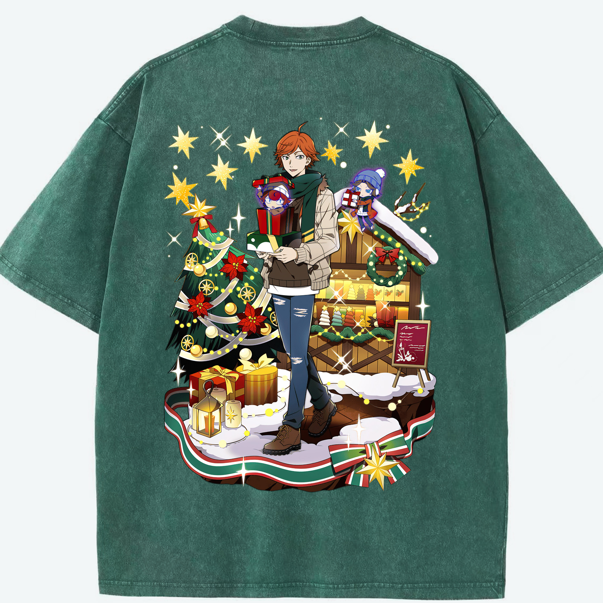 （画像用） 文豪ストレイドッグス Bungo Stray Dogs 綿100% ヴィンテージ風 半袖Tシャツ（背面プリント）